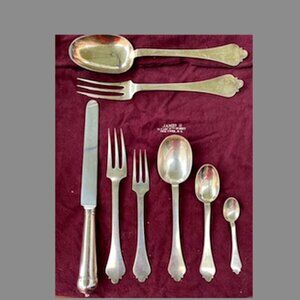 James Robinson Trifid Sterling Silver Set of 12 Settings & Serveware
